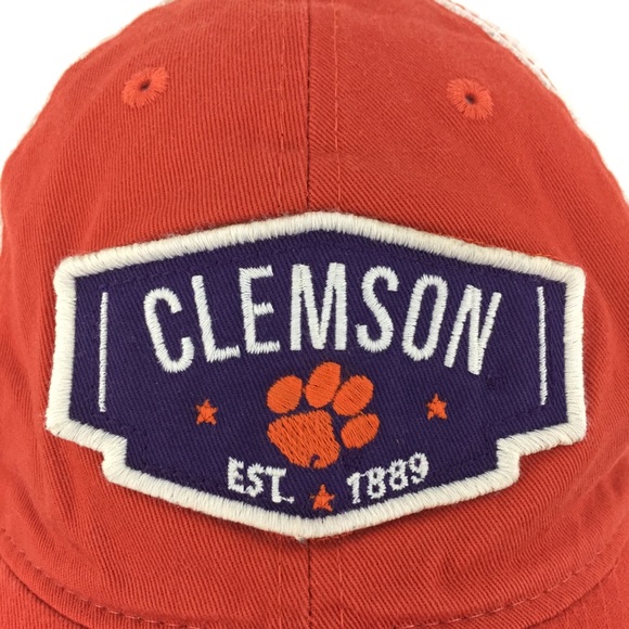 Clemson Tigers Paw Patch Hat Logo College Football Baseball Mesh Snap Back Cap - Picture 2 of 10